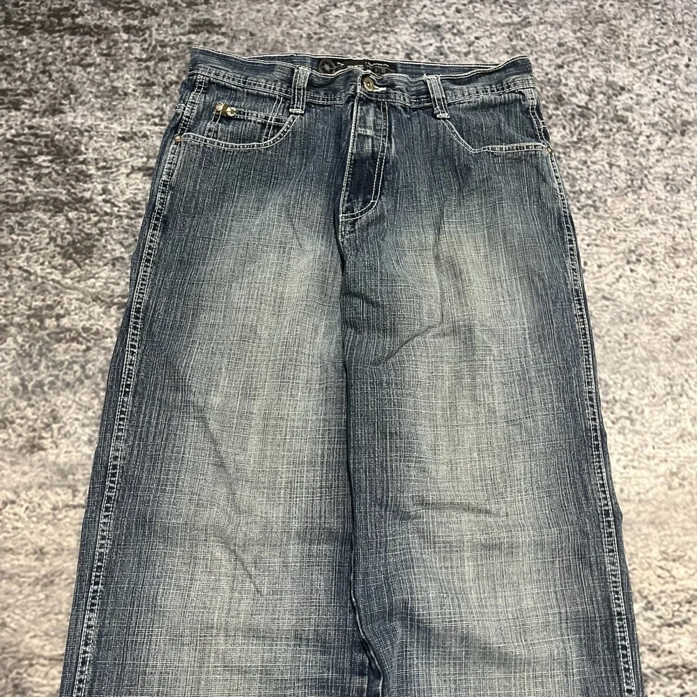Vintage Southpole Jeans Mens 32x33 Blue Baggy Wide Leg Grunge Skater Y2K 2000s